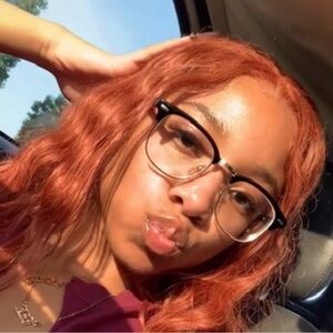 Human Hair 26 Inch Ginger Wig